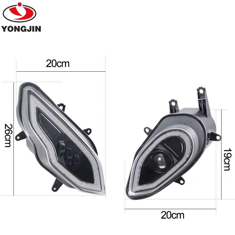 Yongjin LED Angel Halo Headlight Assembly for  S1000RR 2015-2018 White