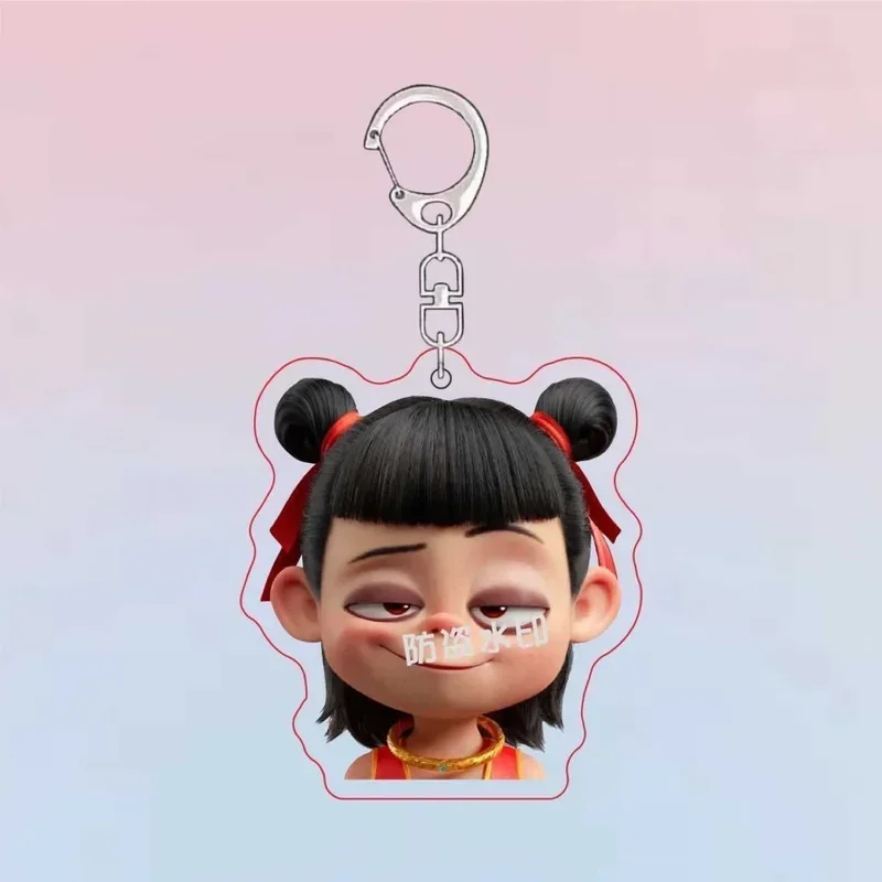 Nezha Devil Boy verovert de drakenkoning Nezha perifere schattige filmdecoratie schooltas hanger acryl sleutelhanger kleine Gi # 1 # W