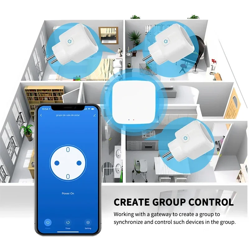 Xiaomi Mijia Smart Plug WiFi Socket EU 16A with Power Monitoring Smart Life Timing Function Works with Alexa Google Home Alice