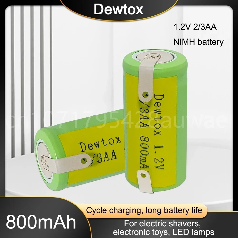 NI-MH 2/3AA 800mAh 1.2V 14*28mm for Shaver FS360361362625 626 Rechargeable Battery