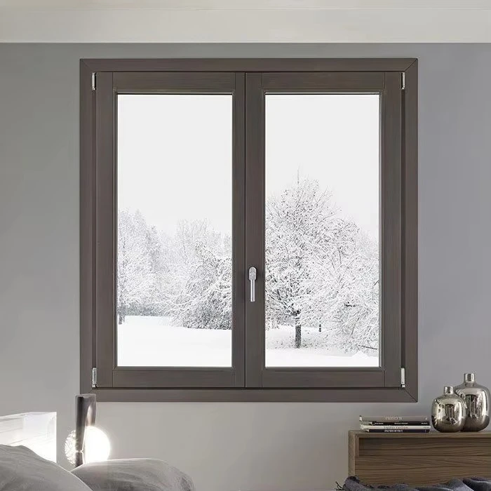 Slim, narrow tilt and turn windows with screens Hurricane-proof casement windows