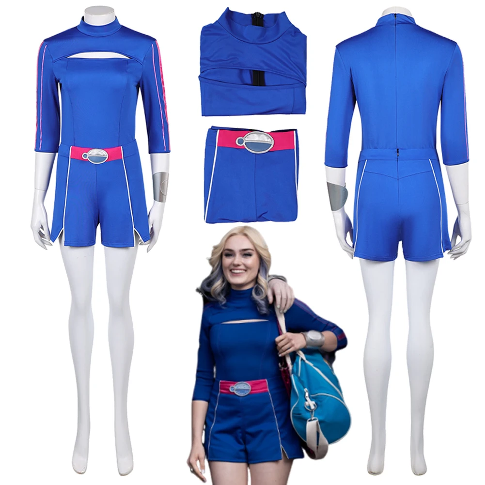 

2025 TV Zombies Cosplay Addison Blue Top Pants Clothing Suits For Women Adult Party Roleplay Costume Outfits Halloween Carnival