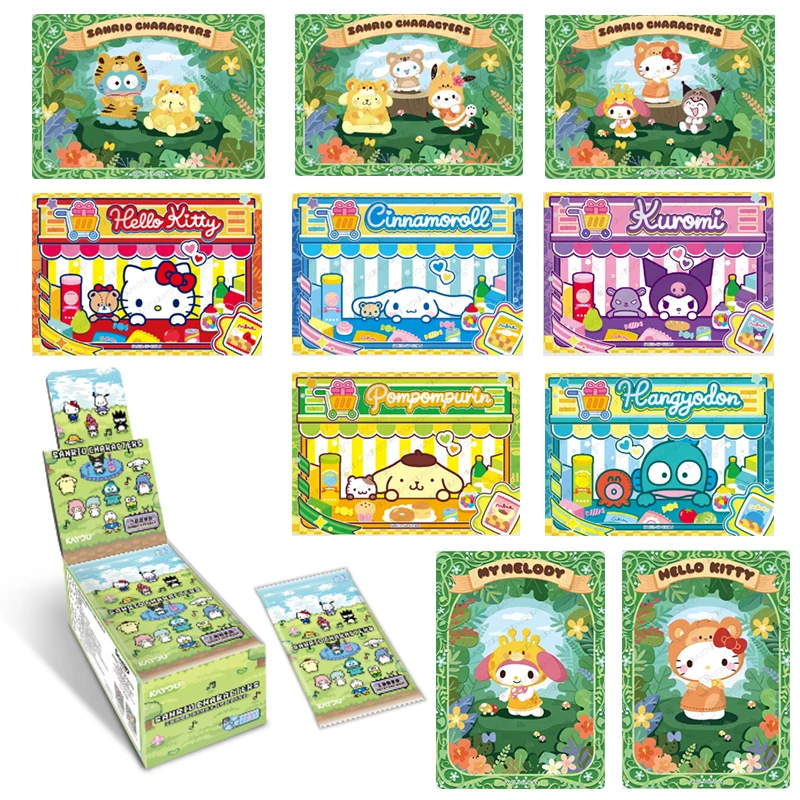 Kayou Sanrio Forest Market Party Trading Cards Hello Kitty Kuromi Cinnamoroll My Melody Holographic Kawaii Gift
