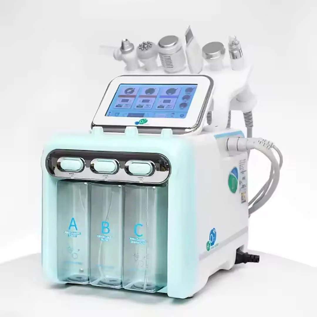 Gezichtsreiniging Microdermabrasie Schoonheidsmachine 6 In 1Water Zuurstof Huidverzorgingssalon Aqua Peeling Apparaten Face Lifting