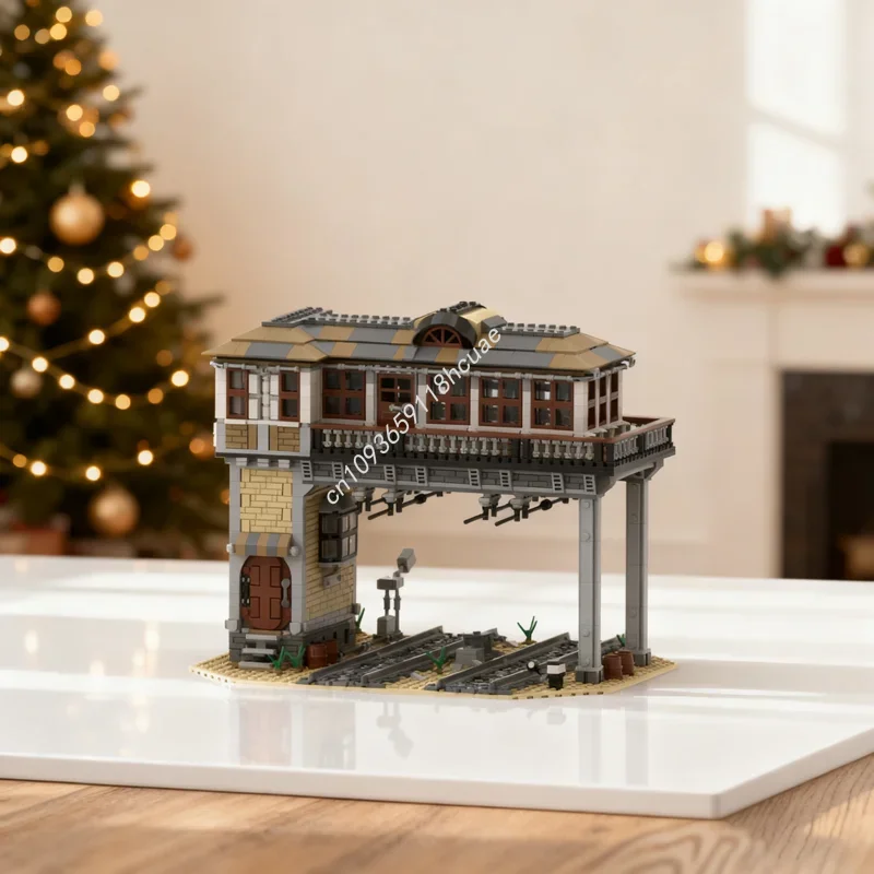 2229 Uds. Torre de interruptor MOC modelo entrenado arquitectura de bloques de construcción montar regalos de navidad DIY juguete Idea ladrillo niños cumpleaños