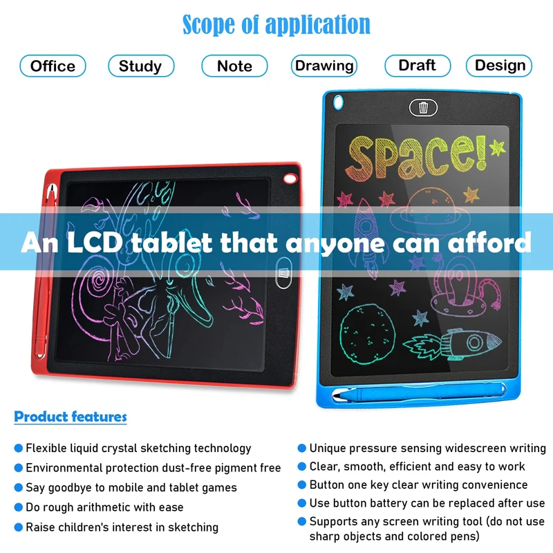 Tableta de dibujo LCD de 10 pulgadas para niños, juguetes, herramientas de pintura, tablero de escritura electrónico, juguete educativo para niños