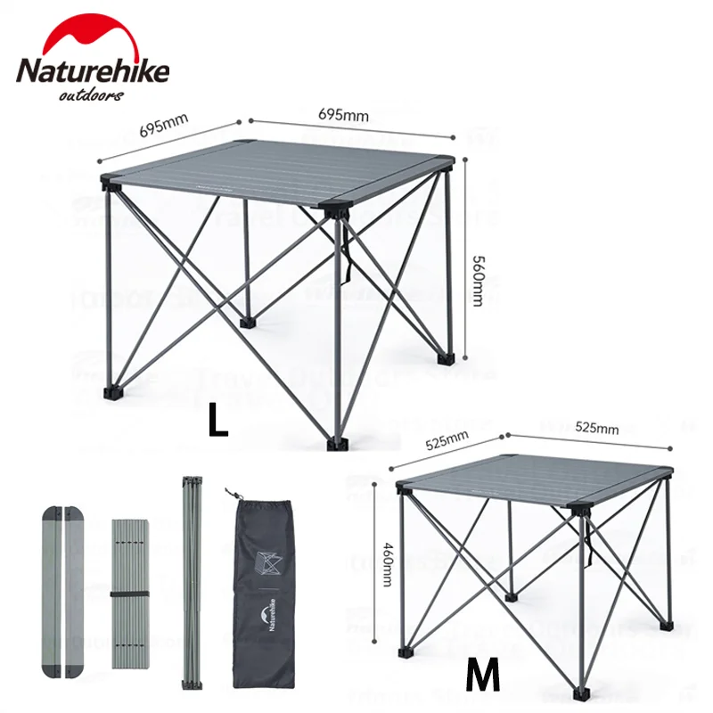 Naturehike Camping Folding Table Ultralight Aluminum Alloy Outdoor Table Portable Travel Camping Picnic BBQ Table Camping Gear