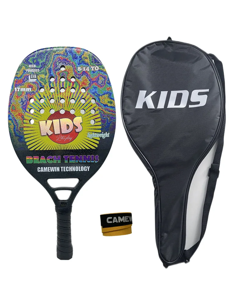 6-14yo Kids Beach Tennis Racket Beginner Racket Carbon Fiber 270g Light Suitable For Child With Cover Presente Black Friday 2023