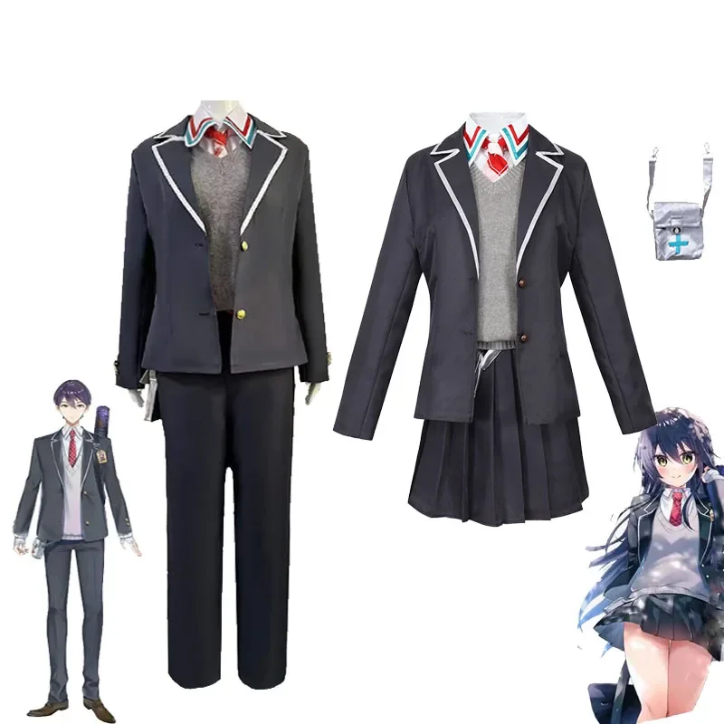 

Vtuber Kenmochi Toya Cosplay School Uniform Nijisanji Toya Women's Man Costumes Virtual YouTuber Girls' JK Uniform Skirts