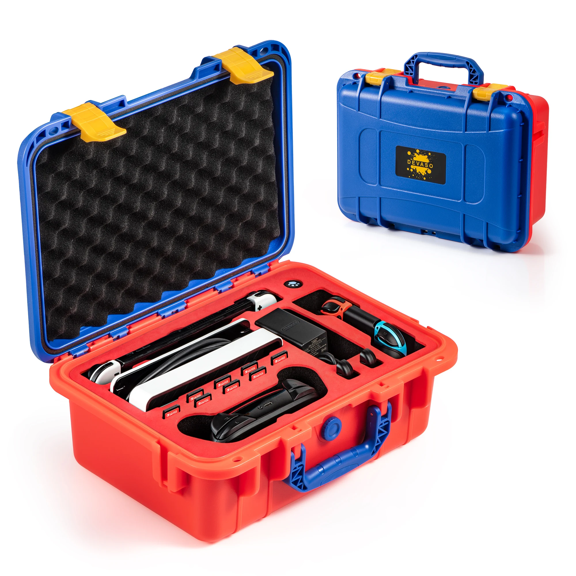 Carrying Case for Nintendo Switch/Switch OLED, Professional Deluxe Waterproof Travel Case Soft Lining Controller & Accessories