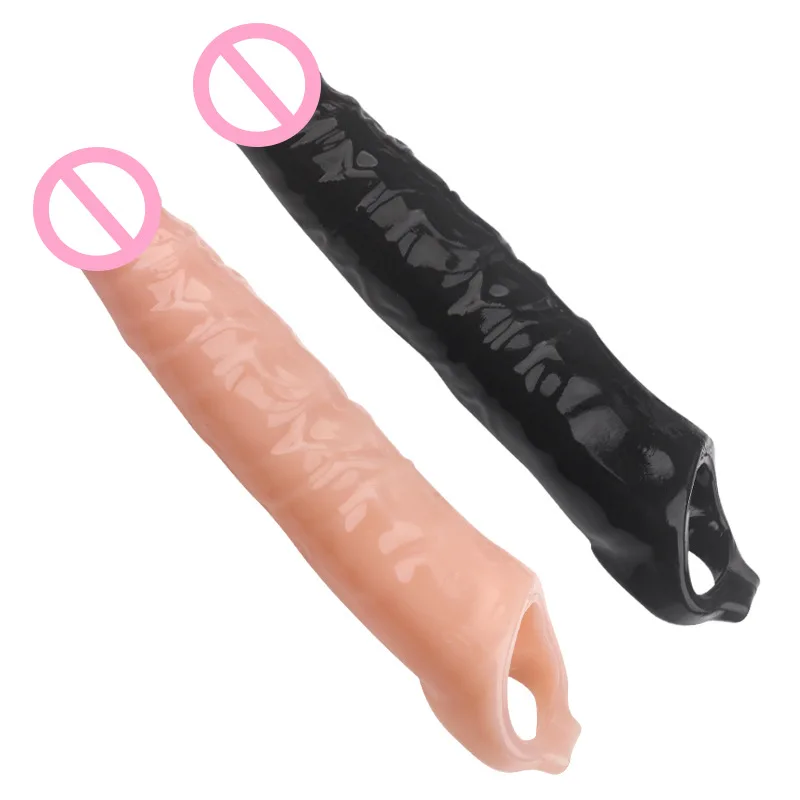 Penis Sleeve Penise Enlargement Extender Condoms Small Cock Increase Extension Nozzles Goods For Adults 18 Sex Toys For Men