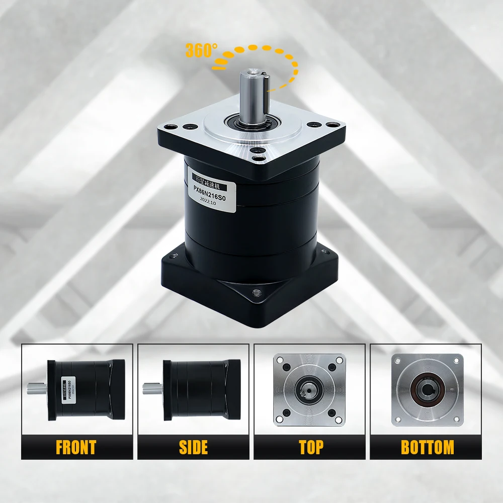 Planetary Reducer PX86 Ratio 3/ 4/ 5/ 8/ 10/ 13/ 16/ 20/ 25/ 216 Max 60N.m Suit fot Nema 32 34 servo stepper motor