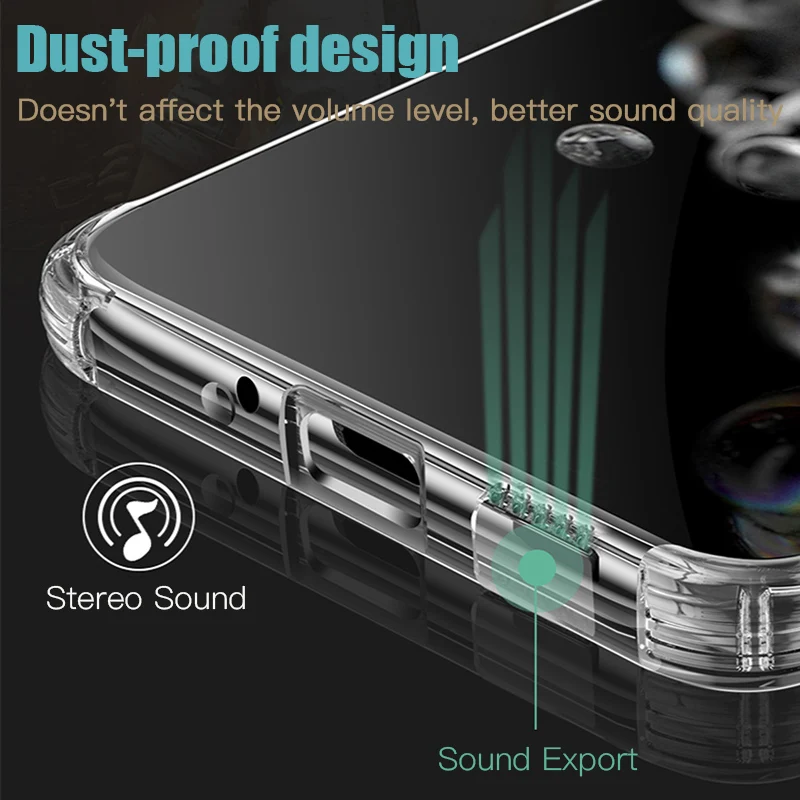 Shockproof Clear Case For Samsung Galaxy S23 S22 Plus S24 Ultra S23 Fe Silicone Soft Cover For Samsung A53 A73 A33 A23 A13 A03S