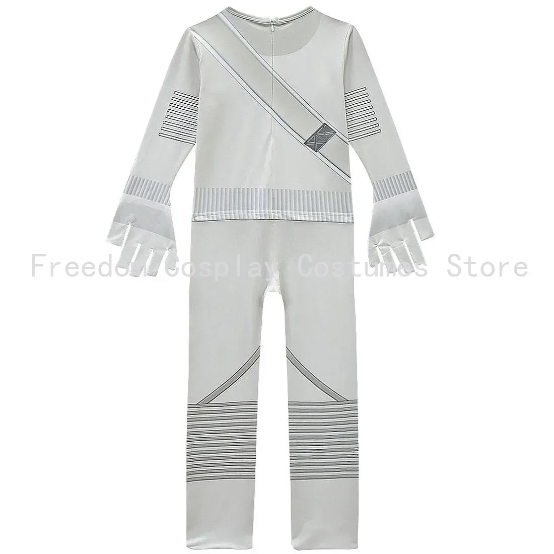 Kids Fortnites DJ Marshmello Cosplay Halloween Costume with Boys Girls 842 Jumpsuit  Carnival Party Electric Syllables Bodysuit image 4