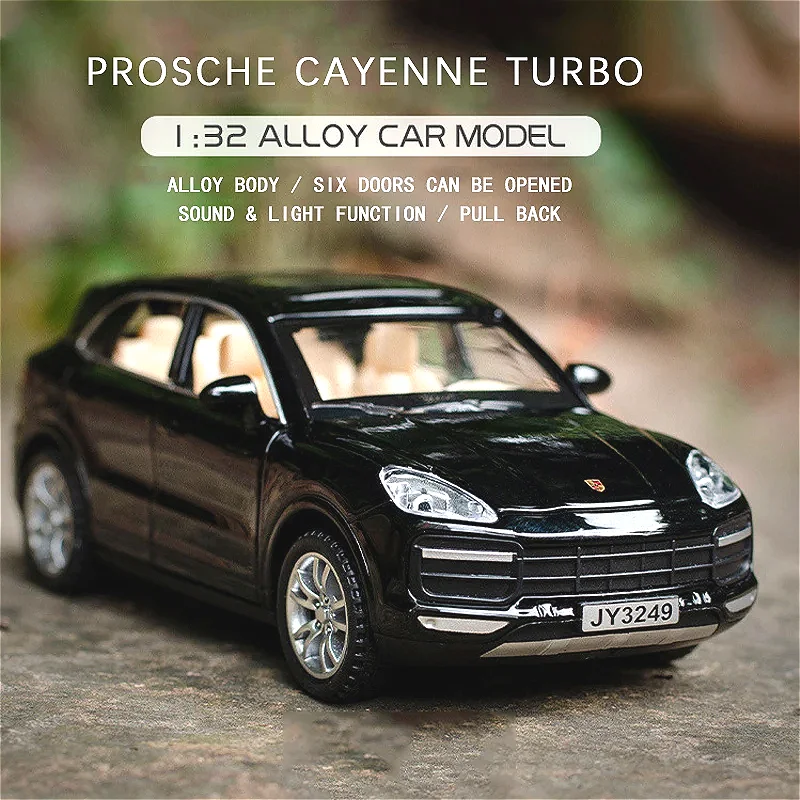 

Литая 1:32 модель автомобиля Porsche Cayenne Turbos из сплава, миниатюрные подарки для детей, коллекционные игрушки Hottoys для мальчиков