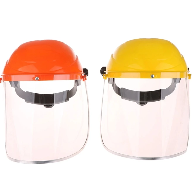 Transparent Full Face Shield Safety PC Head-mounted Eye Screen Hat Eye Protection Face Mask Motorcycle Face Mask Equipments