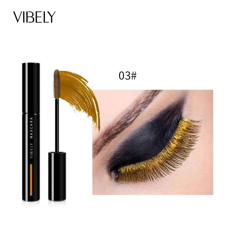 1 ~ 8 Stuks Gekleurde Mascara Wimpers Verlengende Gekrulde Lash Blauw Geel Groene Mascara Waterdichte Langdurige Vlekvrije Oogmake-Up