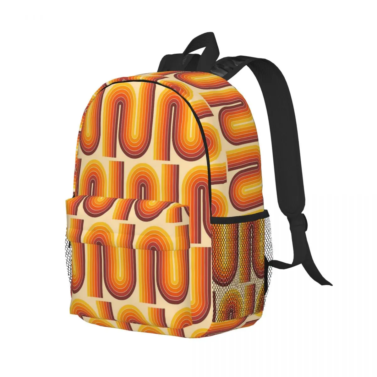 Retro Geometric Double Arch Design 522 Backpack Student Boys Girls BookBag Men Women School Bag Computer Shoulder Bags