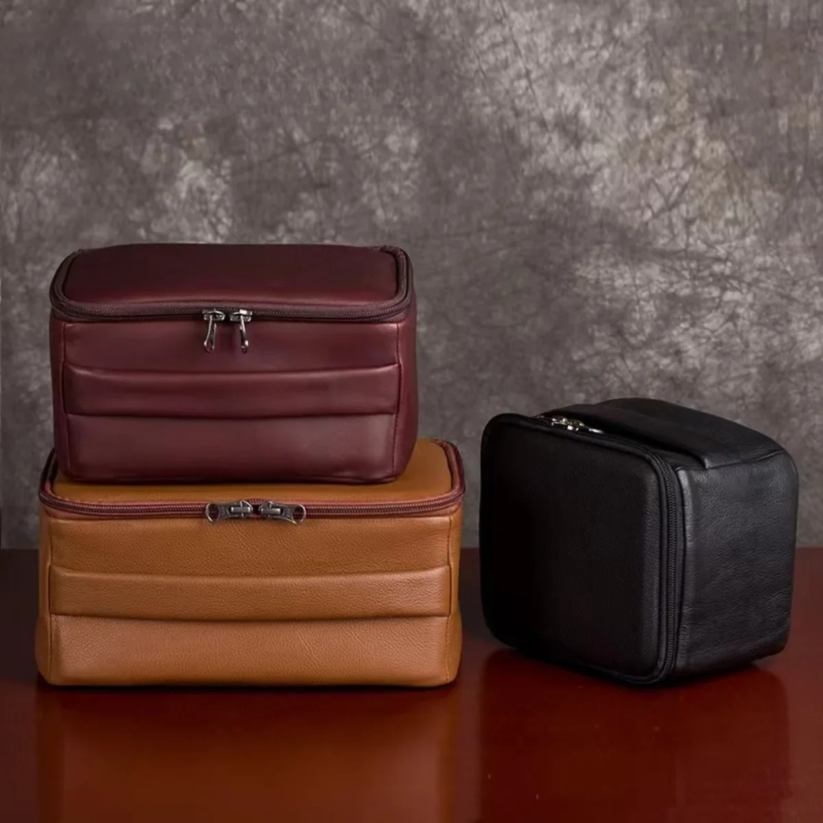 Leather Camera Bag & CasesThickened Shockproof Inner Tank Bag Storage for DSLR Micro Single Camera Photography Bag