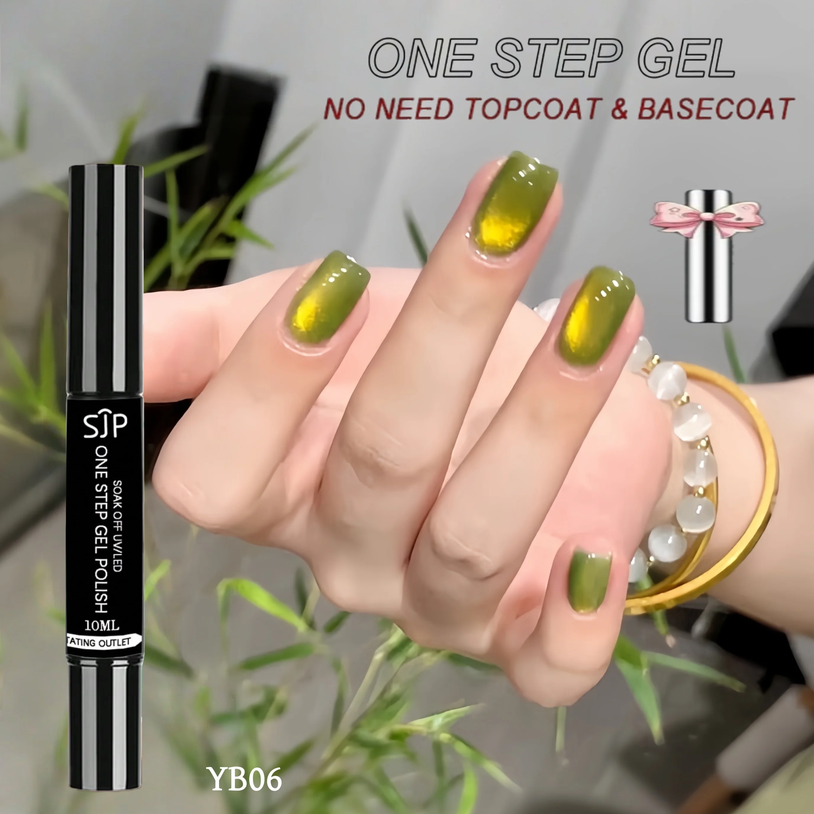 Image of 10 ml One Step Cat Eye Gel Nagellackstift, Drei-in-Eins-Gel, hohe Sättigung, langlebig, Salon und Heimgebrauch, modischer Stift