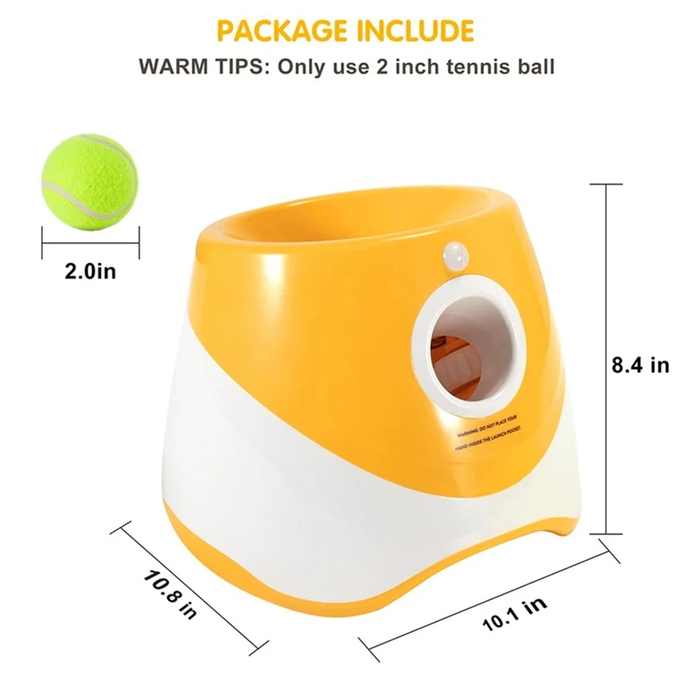 Tennis Automatic Ball Thrower Pet Dogs Chase Toy Throwing Pinball Machine 3-speed Pitch Walking Interactive Cat and Dog Toys