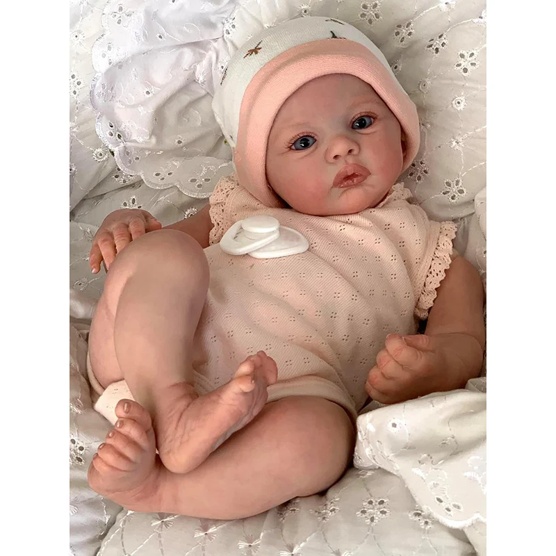 

45cm Reborn Baby Doll Meadow Newborn Baby Bebe Reborn 3D Painting Skin with Many Details Veins Rooted Hair Doll Toys