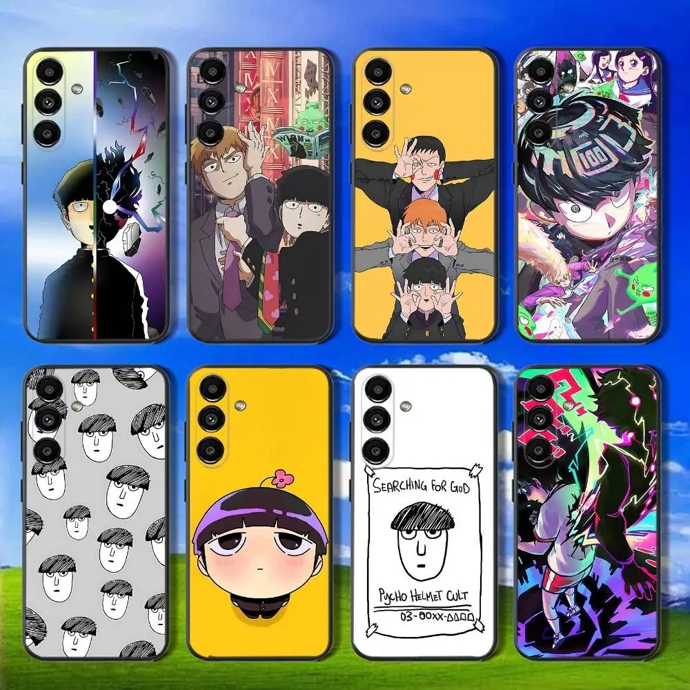

Phone Case For Samsung Galaxy A13,A21s,A22,A31,A32,A52,A53,A71,A80,Anime M-Mob Psycho 100 Soft Black Shell