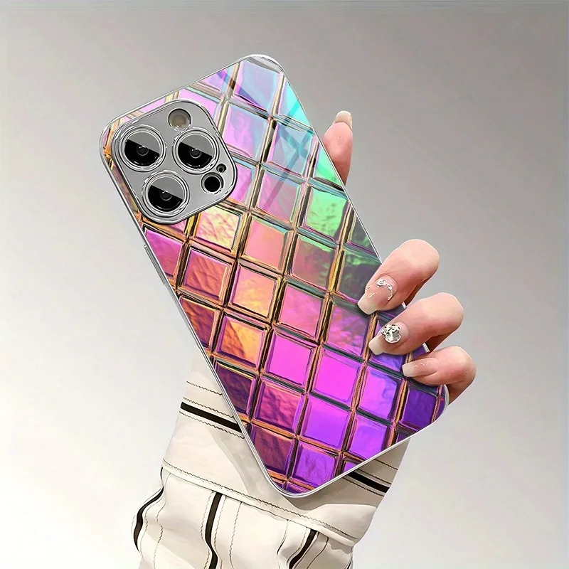 เคสโทรศัพท์มือถือลายตารางสีนีออนรูปทรงข้าวหลามตัด สำหรับ vivo V50 V40 Y29 V30E Y28 V30 V40E Y78 V29E Y78 Y36 Y35 V27E V29 Pro Plus Lite 4G5G
