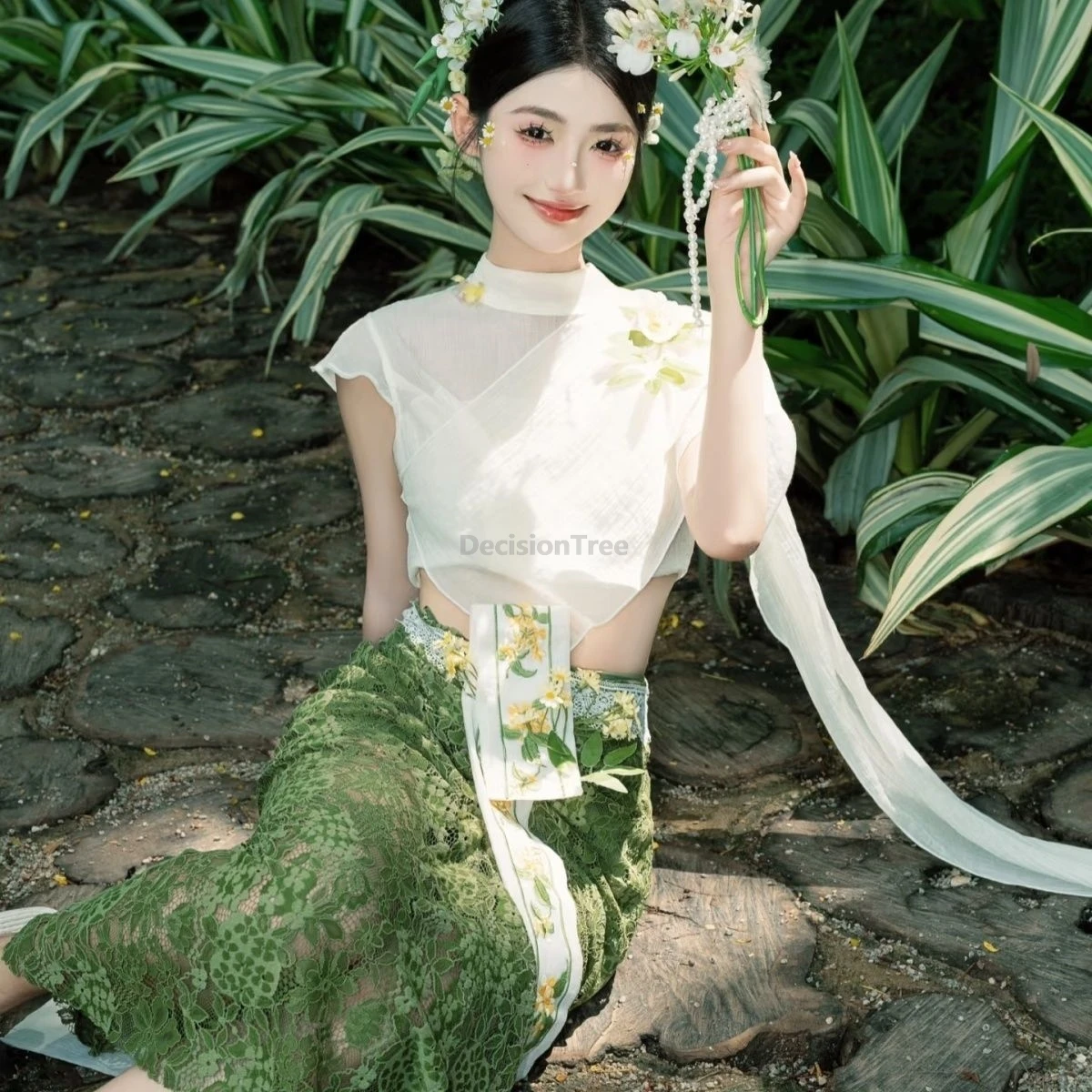 ملابس مهرجان الرذاذ على الطراز العرقي الصيني الخيالي العصري لعام 2025 ملابس تايلاند للتصوير الفوتوغرافي للسفر في جنوب شرق آسيا #2