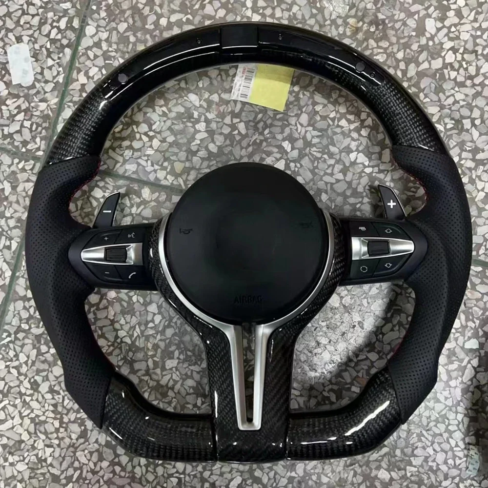 Steering Wheel Carbon Fiber LED Vibration Heating Car Steering Wheel For BMW F10 F11 F30 F31 F34 F33 F36 F20 F21 F22 F23 M3 M6