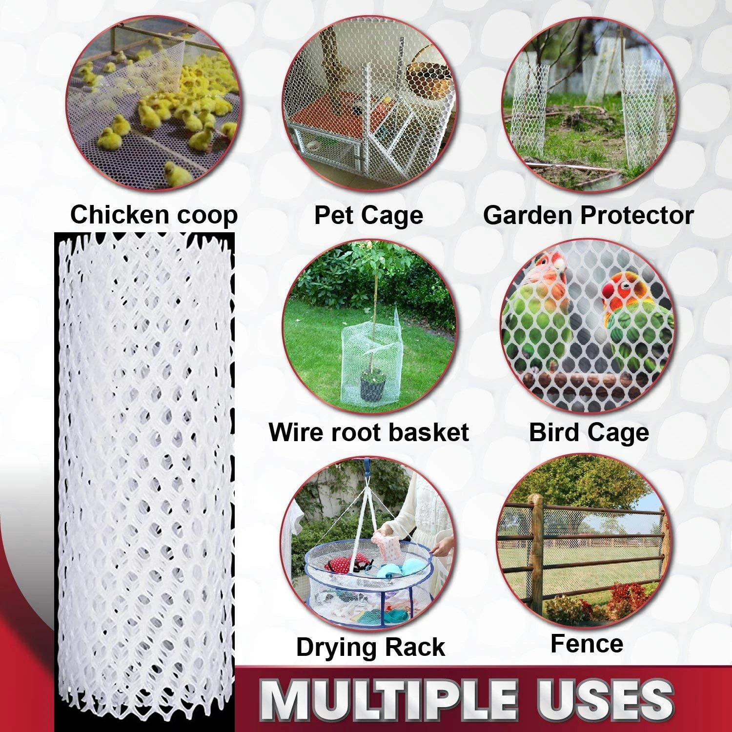 PE Garden Protection Net Balcony Cat Anti-Falling Net Windows Plastic Leakproof Mesh Kids Stairs Protect Plant Care Netting 8MMM