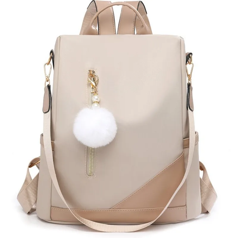 

Women Medium Backpack Purse Waterproof Nylon Anti-theft Rucksack Lightweight Shoulder Bag Large-capacity Commuter Backpack