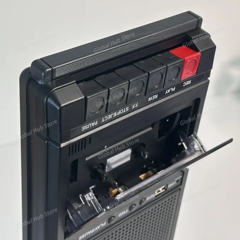 Portable Cassette Recorder Nostalgic Retro Portable Tape Player Walkie-Talkie Player Recorder and Playback All-In-One