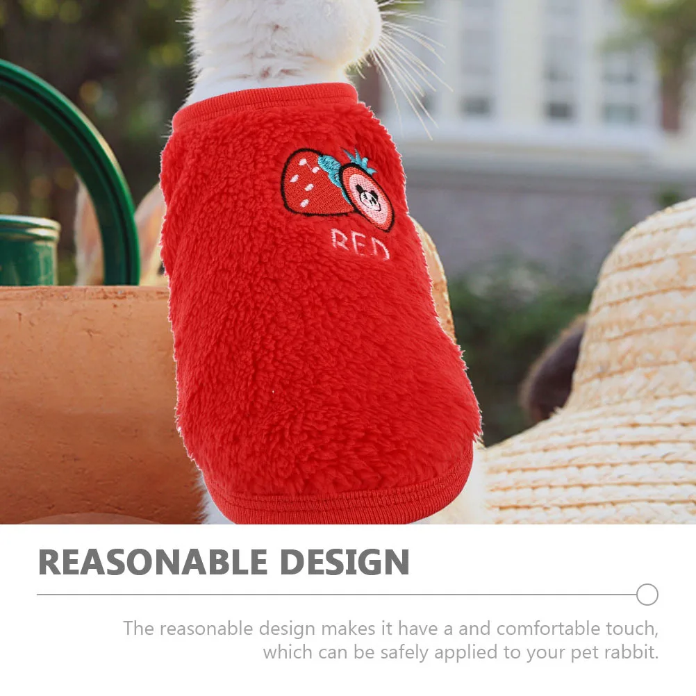 

2pcs Rabbit Clothes Warm Flannel Bunny Garments Wear-Resistant Comfortable Pet Apparel Outdoor Decorative Vest Rabbit Supply