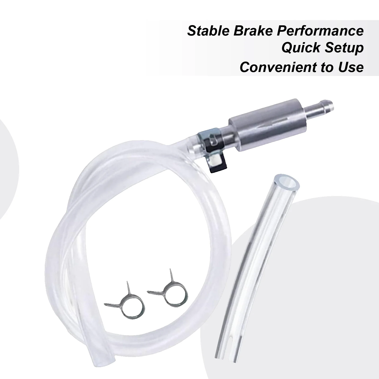 

Brake Bleeding Hose Brake Fluid Bleeder Hose Single-Way Check Valve Tube Fluid Connector Replacement For Scooter Maintenance