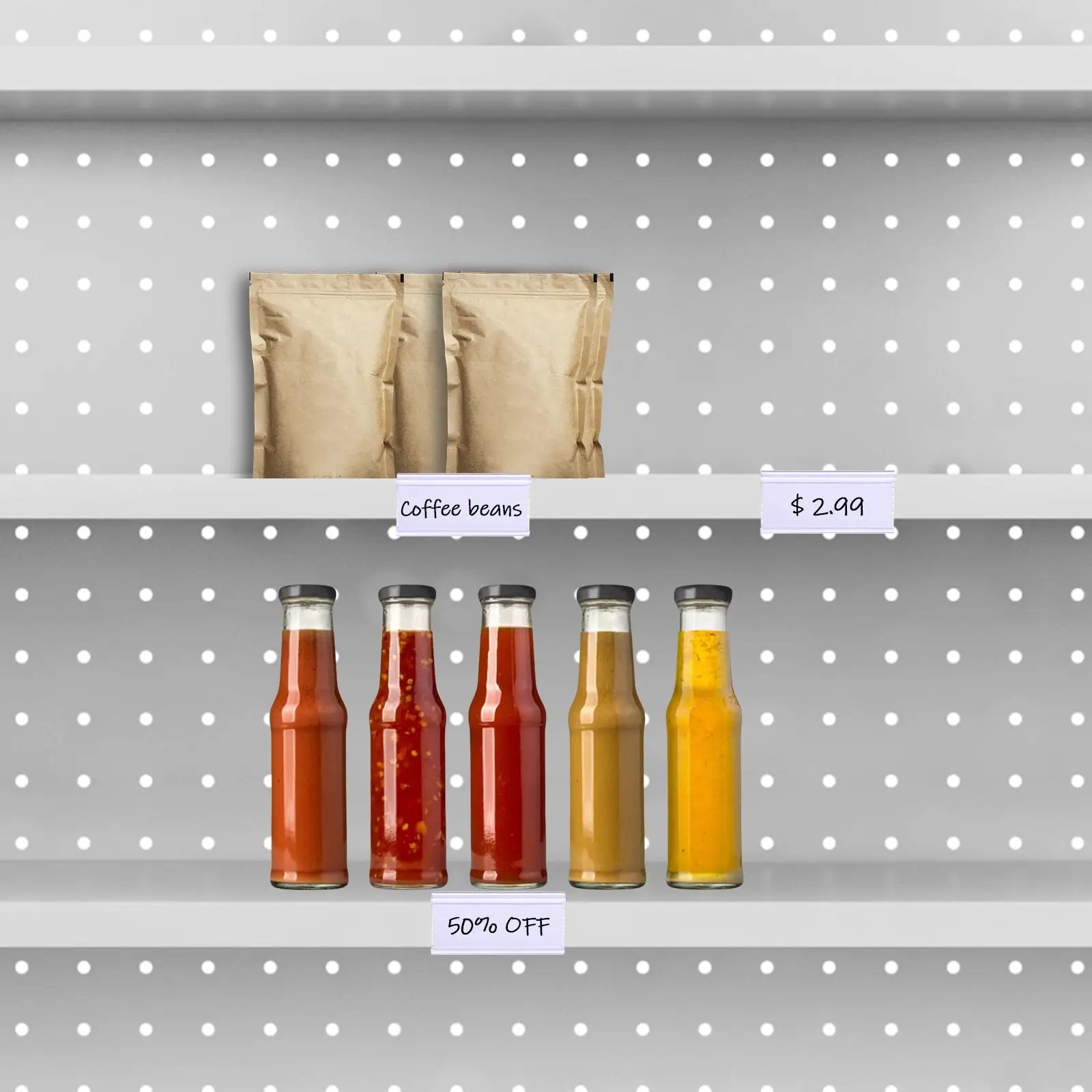 30 Set Tempat Label Rak Label PVC Dapur Dapur Kawat Rak Tempat Label Rak Penyimpanan Aksesori Organisasi