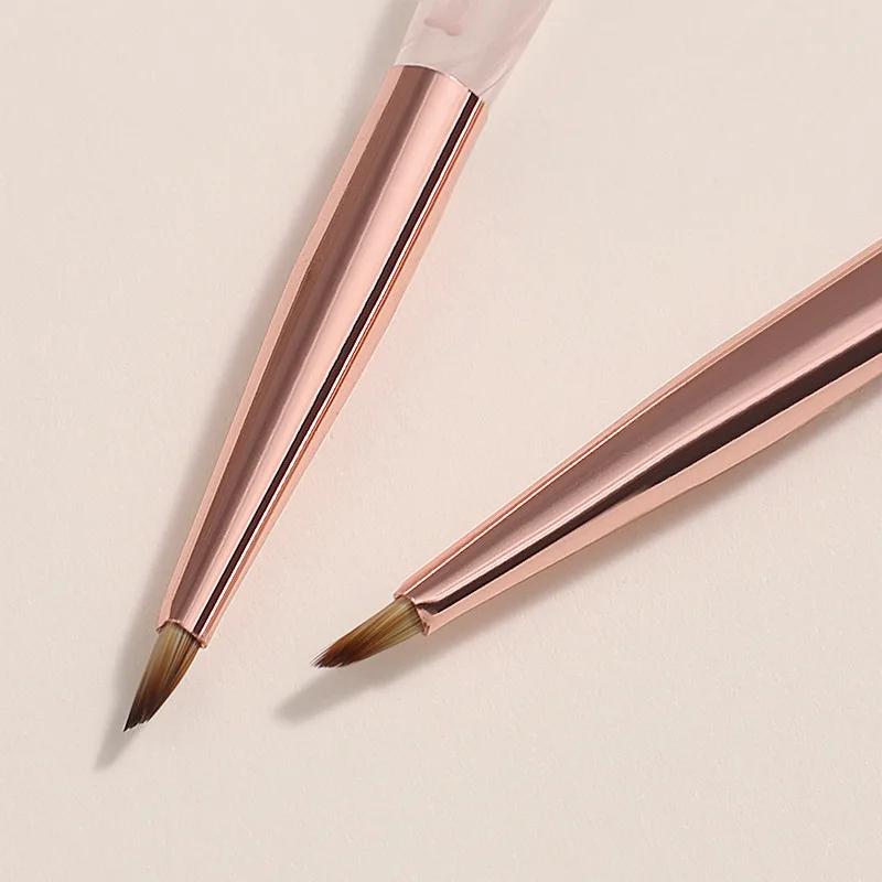 1PCS Triangular Petal Nail Brush Acrylic Nail Art Liner Brush Stripes Grid Flower Painting Drawing PenManicure Tools