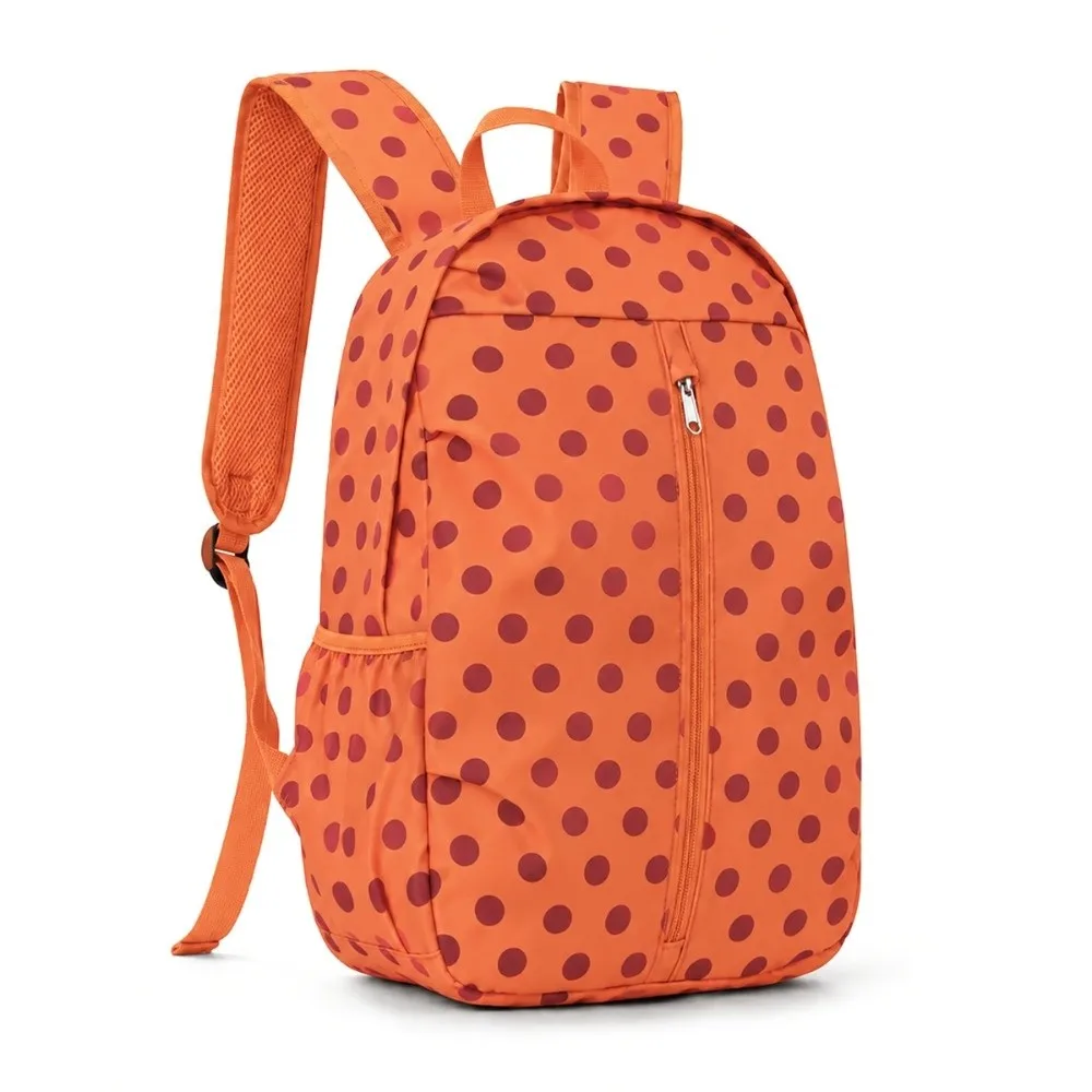 Polka Dot Backpack Large Capacity Waterproof Material Travel Backpack Lightweight Design Padded Straps Sports Backpack Commute