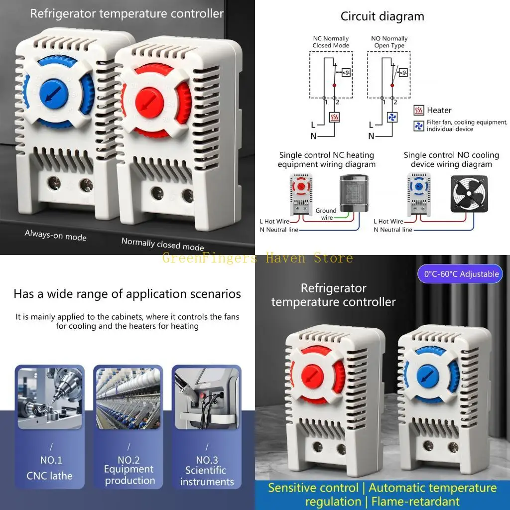 

F68D Energy Saving Thermostat for Climate Controlling in Enclosures and Cabinets Efficient