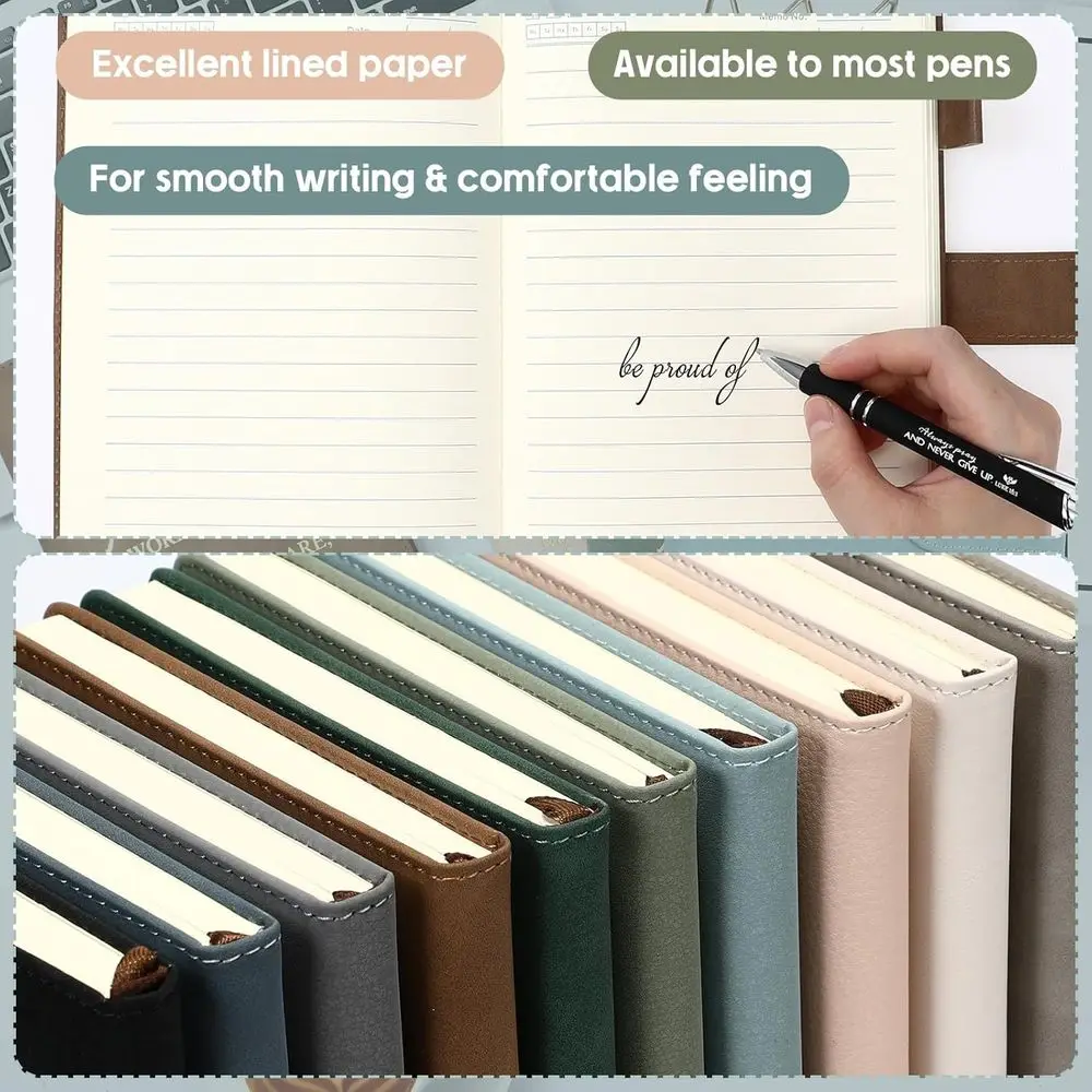 Set of 20 Premium A5 Leather Notebooks - Proud Work Journals for Team, Teachers, and Volunteers: Bulk Thank You Gifts