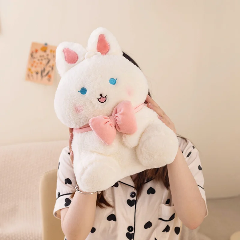 35/55cm Kawaii Rabbit Plush Toy Cute Round White Bunny Stuffed Animals Plushies Doll Anime Soft Kids Toys Girls Gifts Room Decor