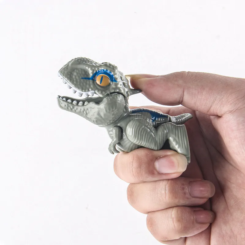 Children Novelty Funny Finger Toy Dinosaur Anime Movable Finger-biting Puppet Tricky Tyrannosaurus Rex Model Party Holiday Gift