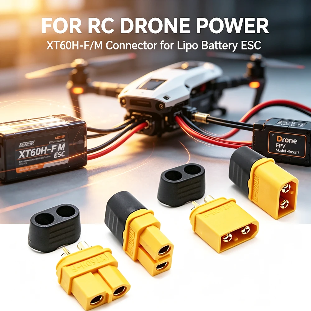 10/20 Pairs XT60H Male Female Connector Plug With Sheath 30A 60A Gold Plated Connector For RC Lipo Battery Drone Car Boat Model