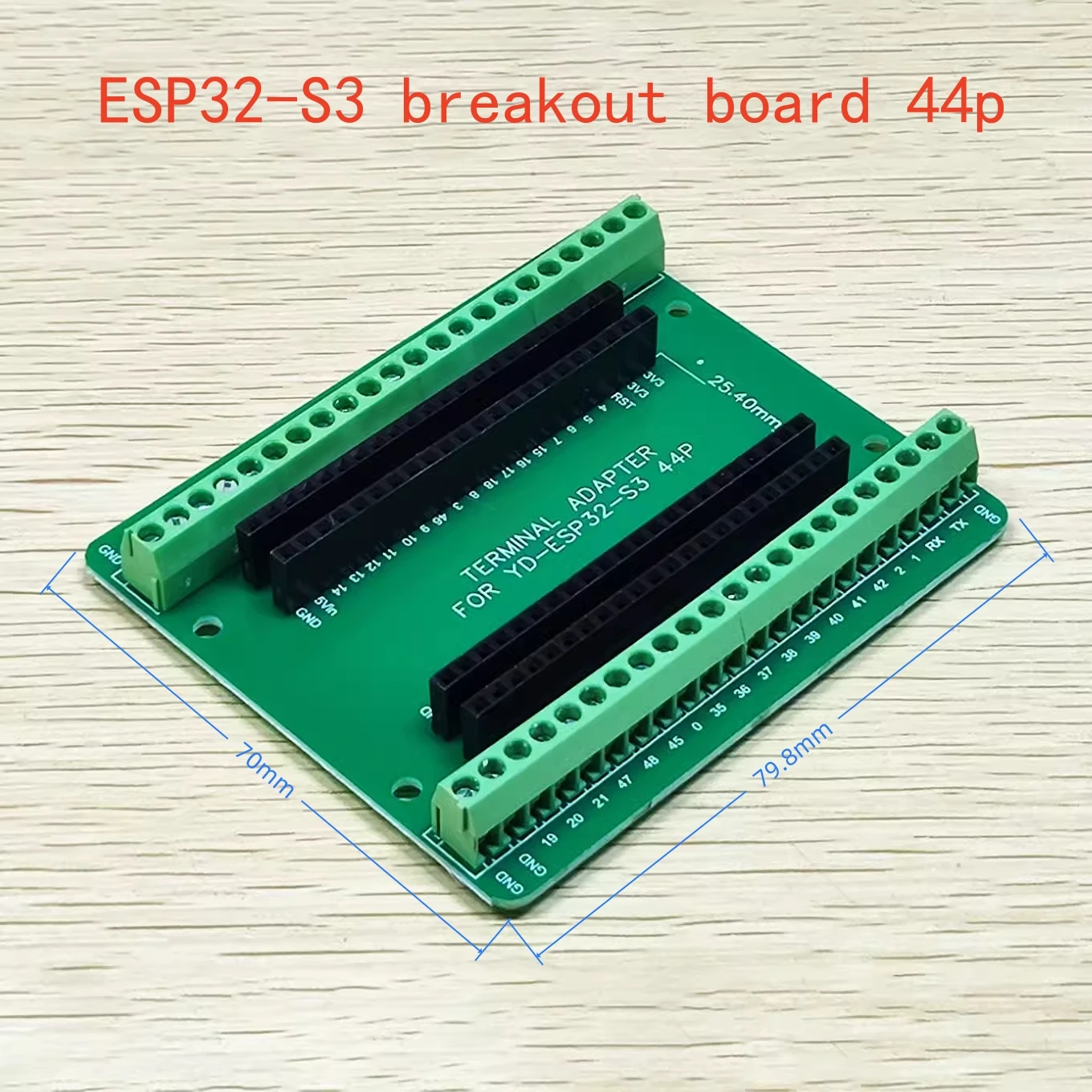 Placa de expansão de placa de desenvolvimento de 44 pinos/placa de fuga para ESP32-S3