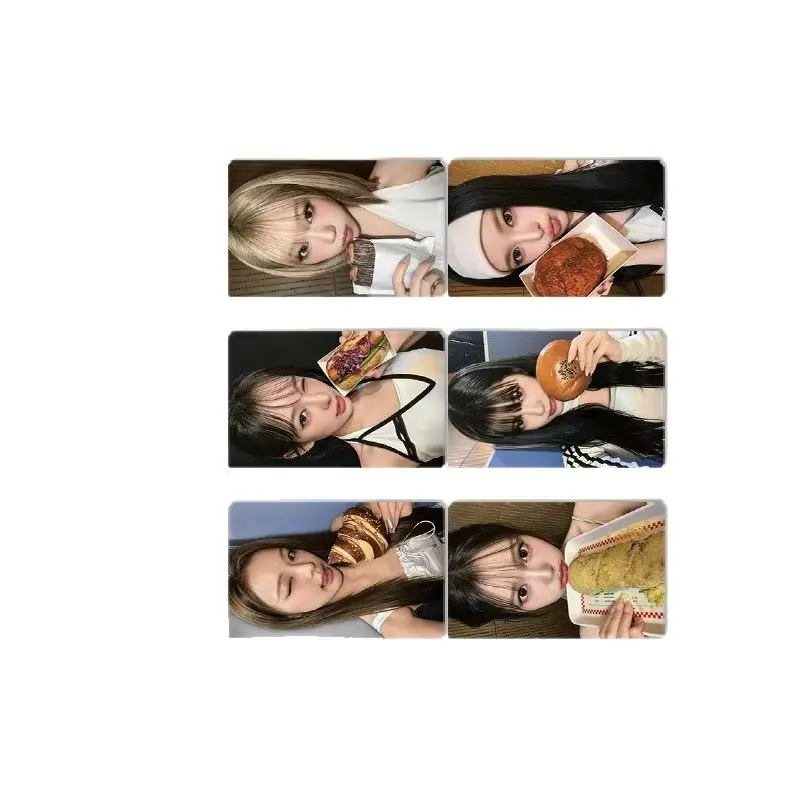 6Pcs Hot Sale IZNA New HD Cosplay Photocard MAI Jeemin Koko Ryu Sarang Jungeun Saebi Double Sides Glossy LOMO Cards Fans Gift