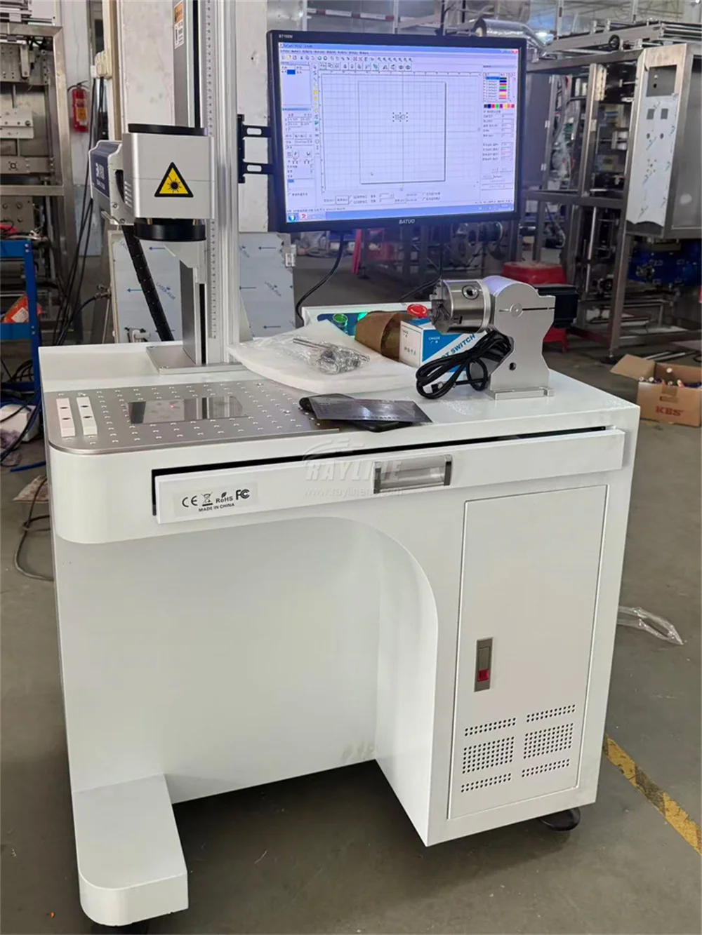 Fiber Laser Marking Machine Laser Engraver 30/50W Metal Stainless Steel Cutting Gold Silver Ring Jewelry Engraving Machine
