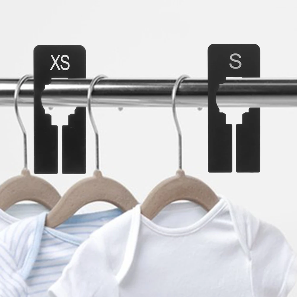 

32pcs Clothing Size Divider Closet Dividers Hanging Clothes Organizer Rack Storage XXS XS S M L XL XXL XXXL Reusable for Home