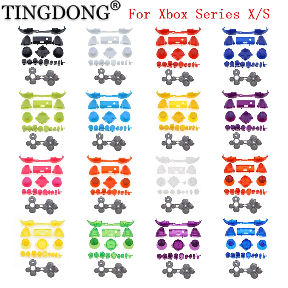 1 مجموعة ل Xbox سلسلة X S مجموعة أزرار التحكم L R LB RB الوفير الزناد أزرار طقم عصري وملحقات ألعاب مطاطية موصلة