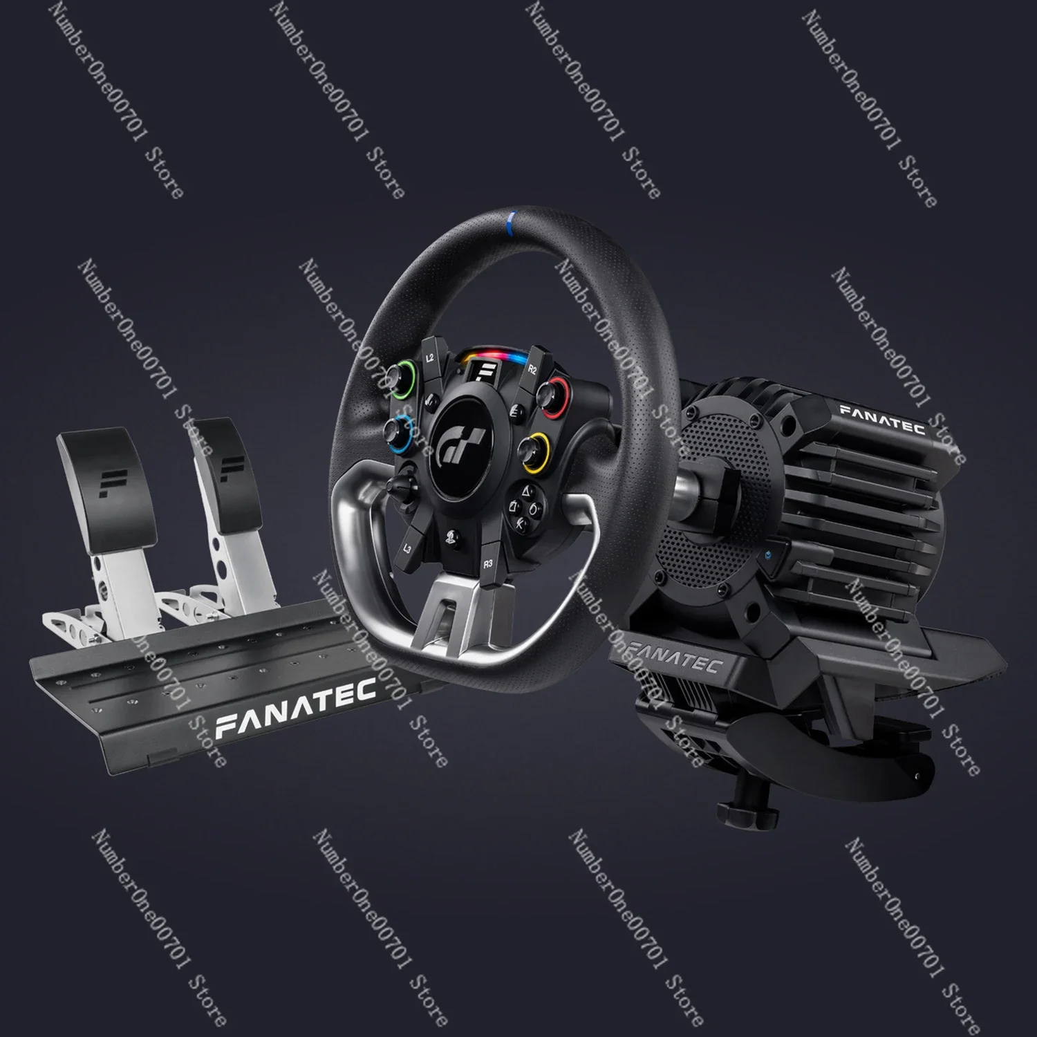 

Racing Simulator Fanatec DD Pro Driving Direct Drive Steering Wheel Full Set Bracket Ps5 Game GT7