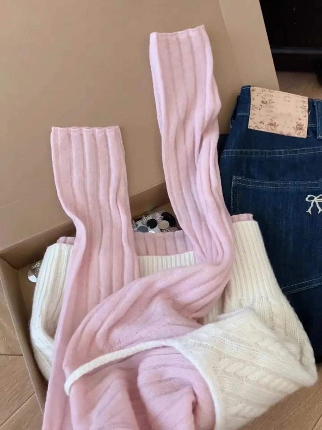 Top a Maglia Lungo Rosa con Gilet, Set di Moda Femminile Casual, Completo Due Pezzi con Scollo Rotondo, Vestibilità Comoda per la Stagione Autunnale